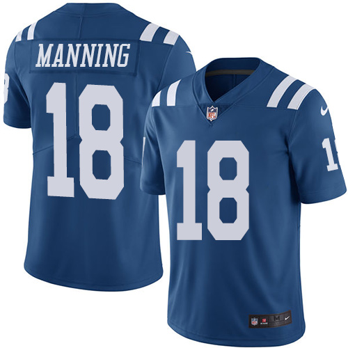 Indianapolis Colts #18 Limited Peyton Manning Royal Blue Nike NFL Men JerseyVapor Untouchable jerseys->indianapolis colts->NFL Jersey
